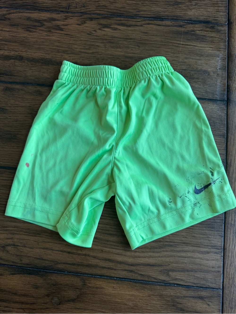 Nike Bright Neon Green Kids Athletic Shorts